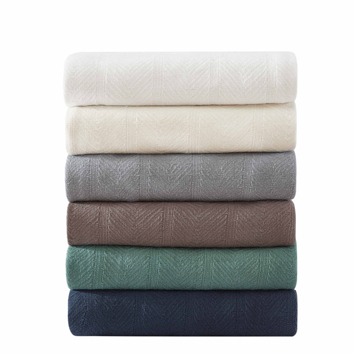 Eddie Bauer Herringbone Cotton Reversible Blanket & Reviews Wayfair